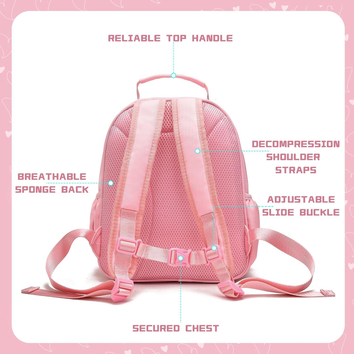 imageI IHAYNER Kids Glitter Initial Backpack Mini Backpack for Girls Lightweight Toddler Preschool Backpack Girls Personalized Trendy Stuff Gifts Pink EE Not Fit Folder