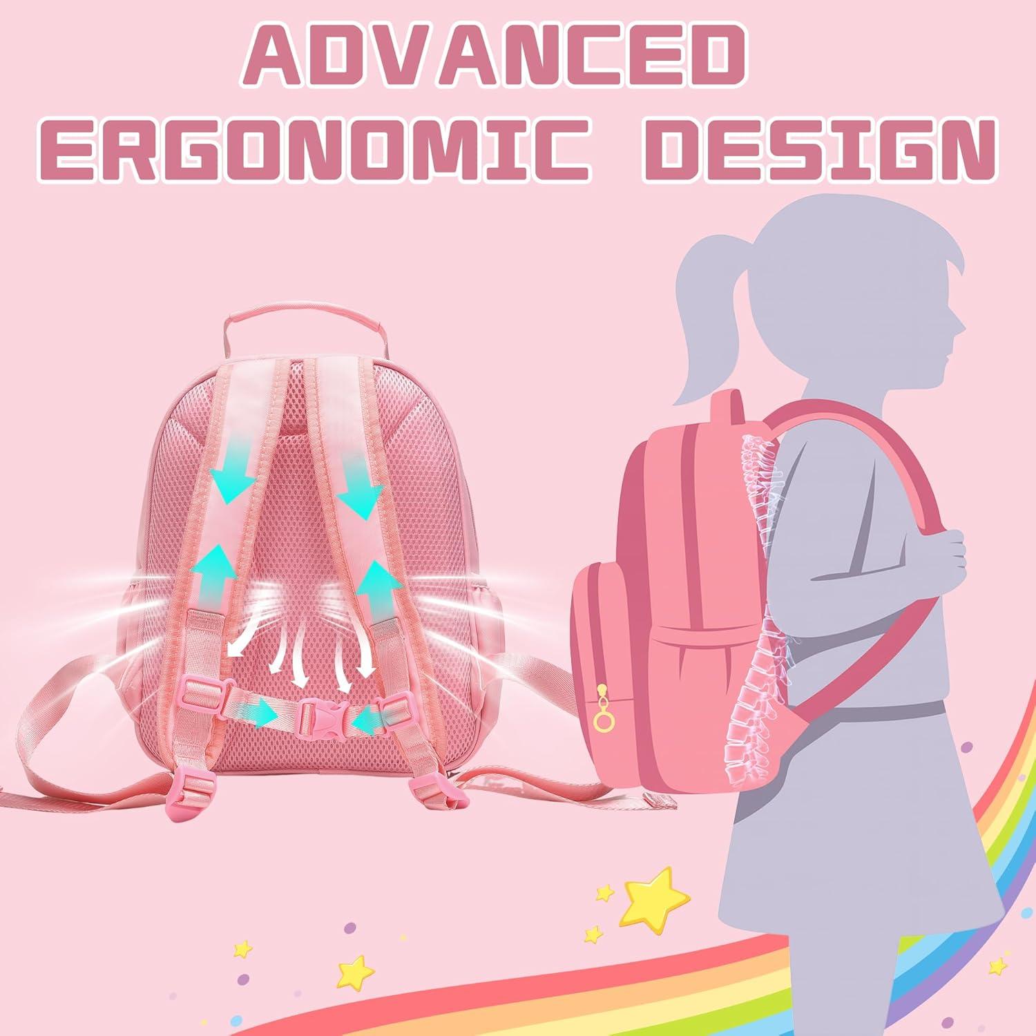 imageI IHAYNER Kids Glitter Initial Backpack Mini Backpack for Girls Lightweight Toddler Preschool Backpack Girls Personalized Trendy Stuff Gifts Pink EE Not Fit Folder