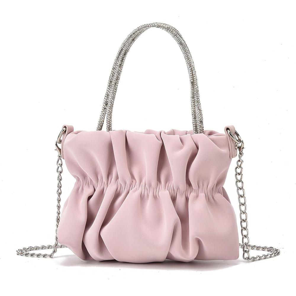 imageI IHAYNER Women Pleated Clutch Bag Evening Handbag for Parties Soft Vegen Leather Shoulder Bag for Women Chain Crossbody Bag