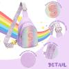 I IHAYNER Birthday Gifts for 3 4 5 6 7 8 9 10 11 12 13 Year Old Girls Small Initial Sling Bag for Travel Cute Crossbody Bag (Purple-K）(Purple)
