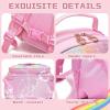 I IHAYNER Kids Glitter Initial Backpack Mini Backpack for Girls Lightweight Toddler Preschool Backpack Girls Personalized Trendy Stuff Gifts Pink E(J (Not Fit Folder))