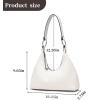 I IHAYNER Leather Shoulder Bag for Women Crescent Shoulder Purse Small Hobo Purse Retro Clutch Classic Underarm Tote Bag(Beige)