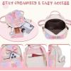 I IHAYNER Girls Initial Purse Small Backpack for Kids Cute Mini Backpack for Girls Personalized Trendy Stuff Gifts for Women （Pink-S）(Glitter Pink)