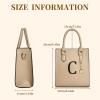 I IHAYNER Women Tote Bags Trendy Personalized Initial Shoulder Bag Top Handle Satchel Purse for Women Crossbody Hobo Handbags(Khaki-c)