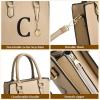 I IHAYNER Women Tote Bags Trendy Personalized Initial Shoulder Bag Top Handle Satchel Purse for Women Crossbody Hobo Handbags(Khaki-c)