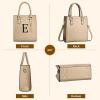 I IHAYNER Women Tote Bags Trendy Personalized Initial Shoulder Bag Top Handle Satchel Purse for Women Crossbody Hobo Handbags(Khaki-e)