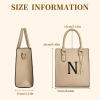 I IHAYNER Women Tote Bags Trendy Personalized Initial Shoulder Bag Top Handle Satchel Purse for Women Crossbody Hobo Handbags(Khaki-n)