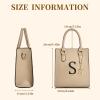 I IHAYNER Women Tote Bags Trendy Personalized Initial Shoulder Bag Top Handle Satchel Purse for Women Crossbody Hobo Handbags(Khaki-s)