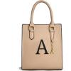 I IHAYNER Women Tote Bags Trendy Personalized Initial Shoulder Bag Top Handle Satchel Purse for Women Crossbody Hobo Handbags(Khaki-a)