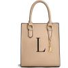 I IHAYNER Women Tote Bags Trendy Personalized Initial Shoulder Bag Top Handle Satchel Purse for Women Crossbody Hobo Handbags(Khaki-l)
