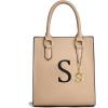 I IHAYNER Women Tote Bags Trendy Personalized Initial Shoulder Bag Top Handle Satchel Purse for Women Crossbody Hobo Handbags(Khaki-s)