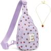 I IHAYNER Small Initial Sling Bag for Gilrs Christmas Gifts for Kids Girls – Birthday Gifts for 3 4 5 6 7 8 9 10 11 12 13 Year Old Girls Crossbody Bag Purse Cute Personalized Trend Stuff Strawberry-A(Strawberry-E)