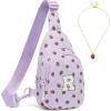 I IHAYNER Small Initial Sling Bag for Gilrs Christmas Gifts for Kids Girls – Birthday Gifts for 3 4 5 6 7 8 9 10 11 12 13 Year Old Girls Crossbody Bag Purse Cute Personalized Trend Stuff Strawberry-A(Strawberry-R)