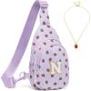 I IHAYNER Small Initial Sling Bag for Gilrs Christmas Gifts for Kids Girls – Birthday Gifts for 3 4 5 6 7 8 9 10 11 12 13 Year Old Girls Crossbody Bag Purse Cute Personalized Trend Stuff Strawberry-A(Strawberry-n)