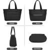 I IHAYNER Tote Bag for Women Lightweight Puffy Shoulder Bag with Compartments Stylish Quilted Tote Bag for Work Travel Ivory