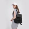 I IHAYNER Quilted Backpack Lightweight Puffer Backpack for Women Drawstring Padding Puffy Travel Daypacks Gym Bag for Ladies Black