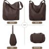 I IHAYNER Soft Leather Bucket Tote Purse for Women Ladies Hobo Shoulder Bag and Handbag
