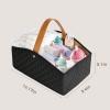I IHAYNER Baby Diaper Caddy Organizer Baby Room Storage Basket and Changing Box Stylish Nursery Storage Basket Newborn Essentials Suitable for Outdoor Use Blue