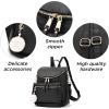 I IHAYNER Women Backpack Purse Fashion Leather Large Designer Travel Bag Ladies Shoulder Bags with Pompom Backpack for College Work, Brown