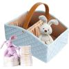 I IHAYNER Baby Diaper Caddy Organizer Baby Room Storage Basket and Changing Box Stylish Nursery Storage Basket Newborn Essentials Suitable for Outdoor Use Blue