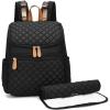 I IHAYNER Diaper Bag Backpack-Multifunction Waterproof Diaper Bag with Changing Pad Large Capacity Travel Essentials Baby Diaper Bag Black